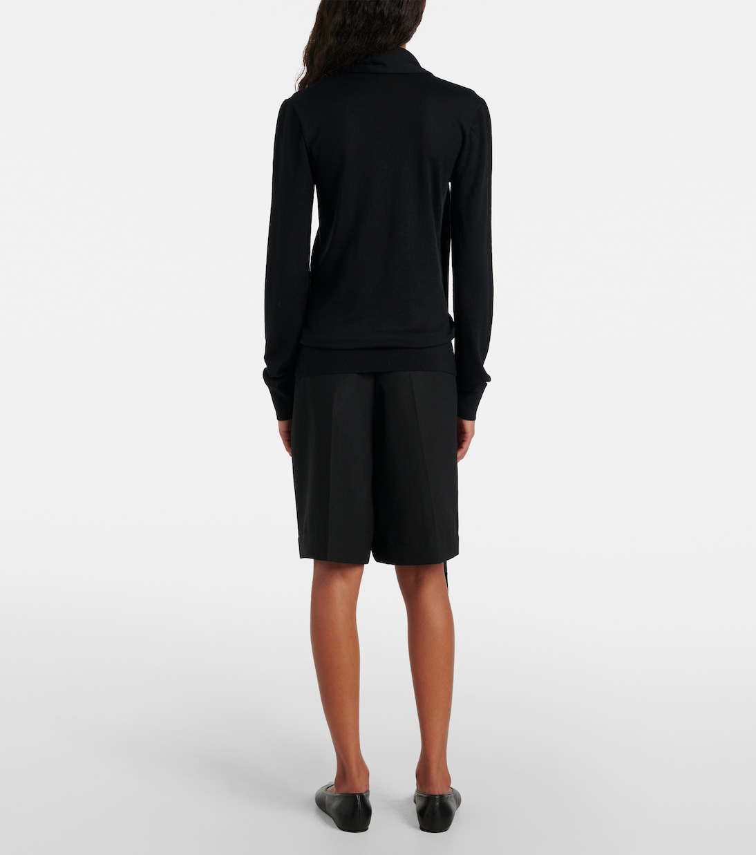 Pullover in lana e seta con sciarpa | Toteme