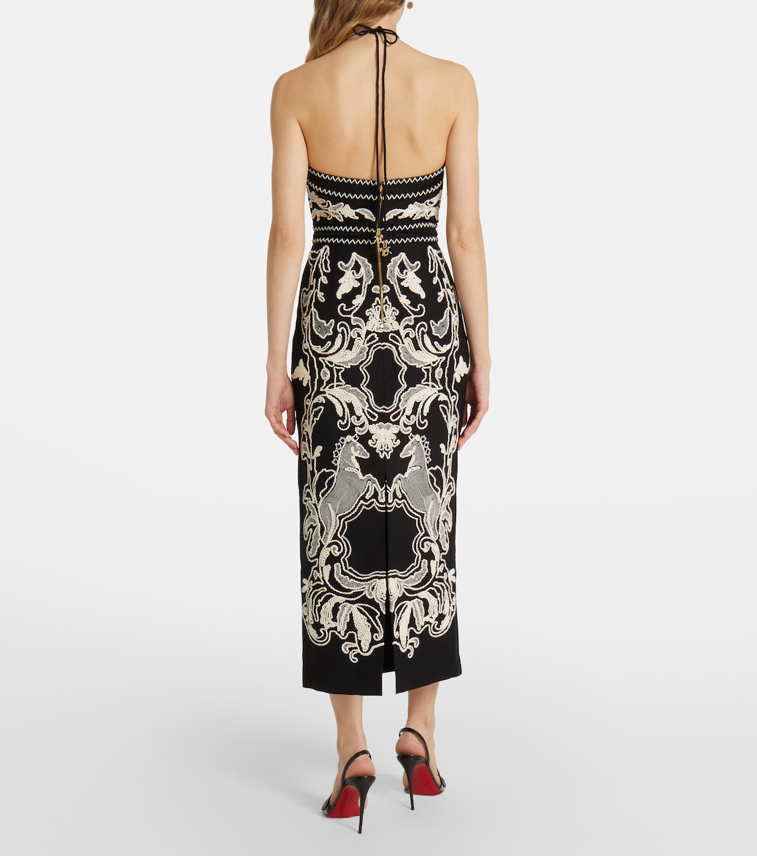 Abito midi Azera in misto lino | Rebecca Vallance