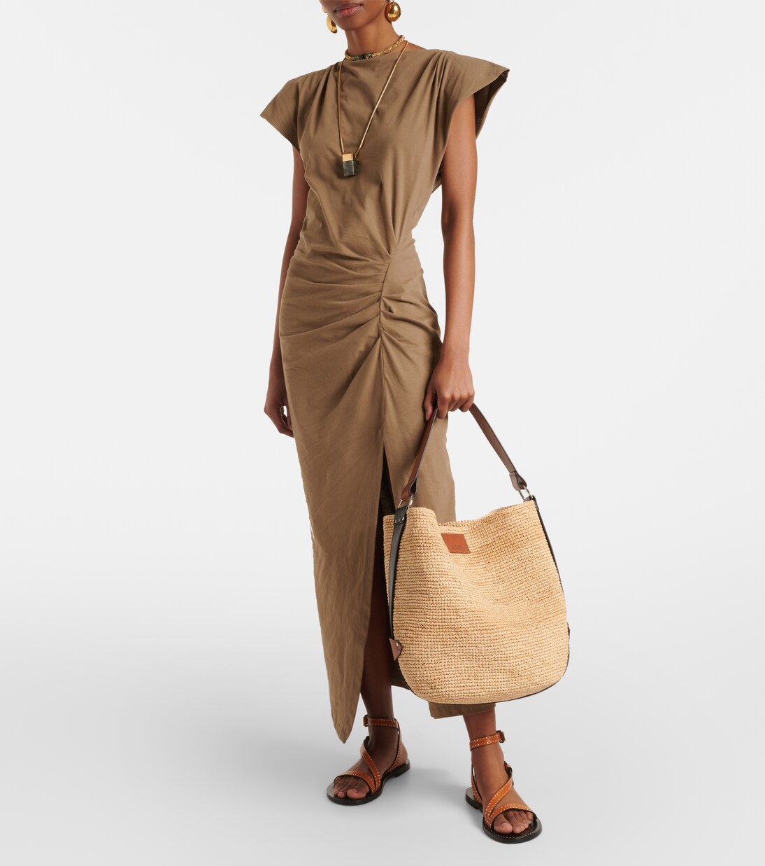 Sac Bayia en raphia et cuir | Isabel Marant