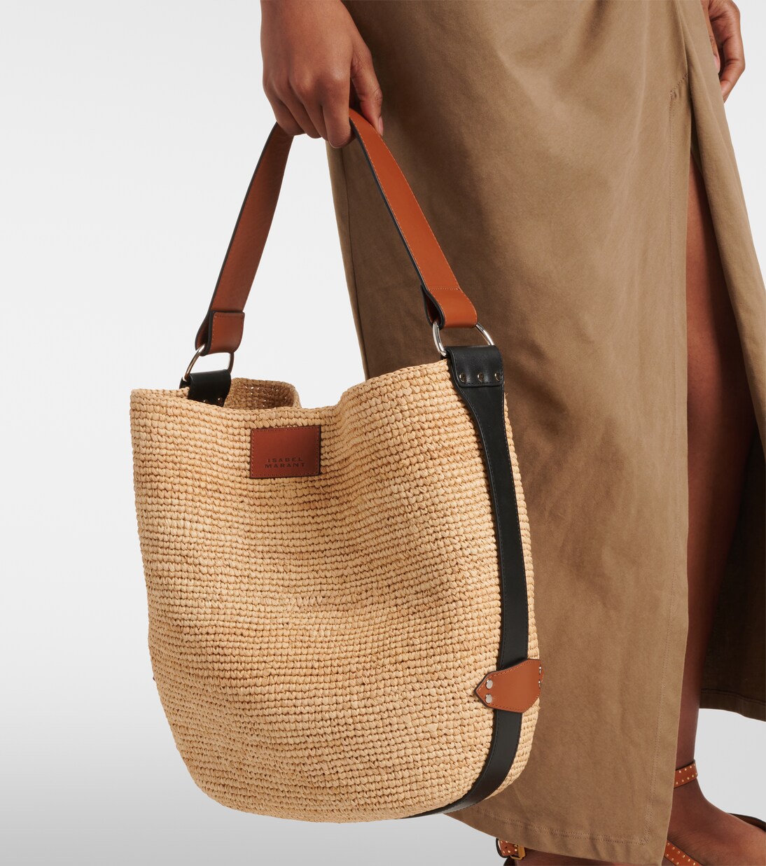 Sac Bayia en raphia et cuir | Isabel Marant