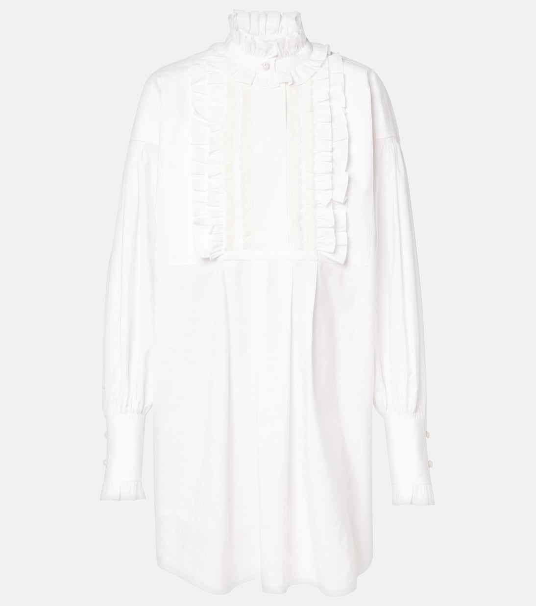 Minikleid aus Baumwolle, Leinen und Seide | Valentino