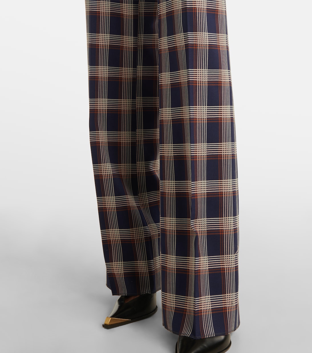 Pantaloni a gamba larga in lana a quadri | Etro