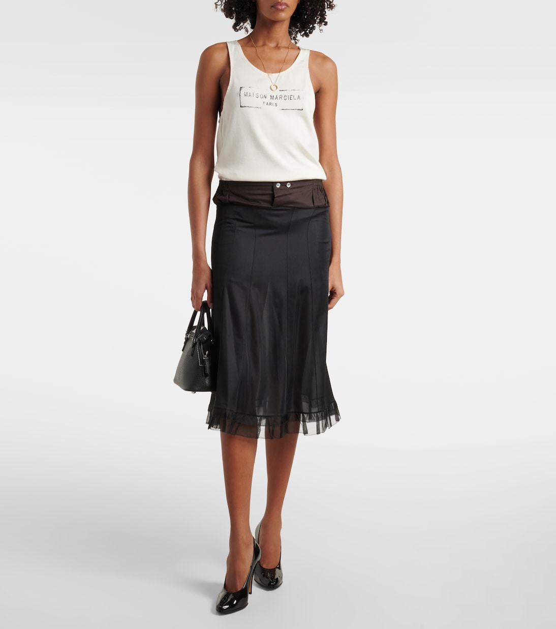Gonna midi semitrasparente | Maison Margiela