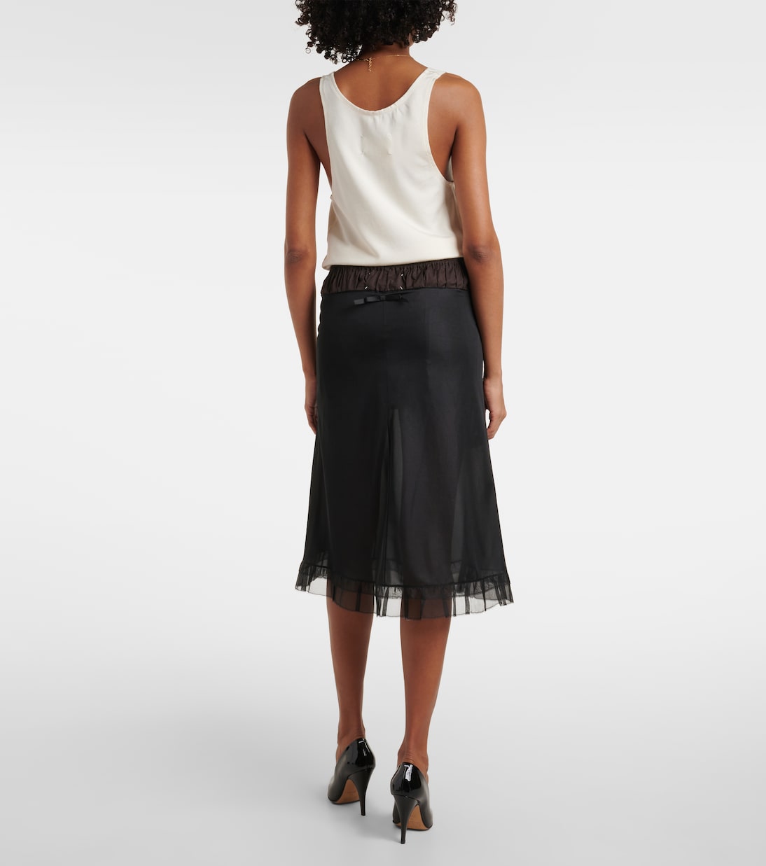 Gonna midi semitrasparente | Maison Margiela