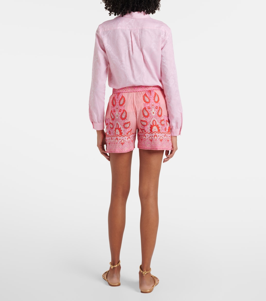 Shorts de algodón y seda con paisley | Etro