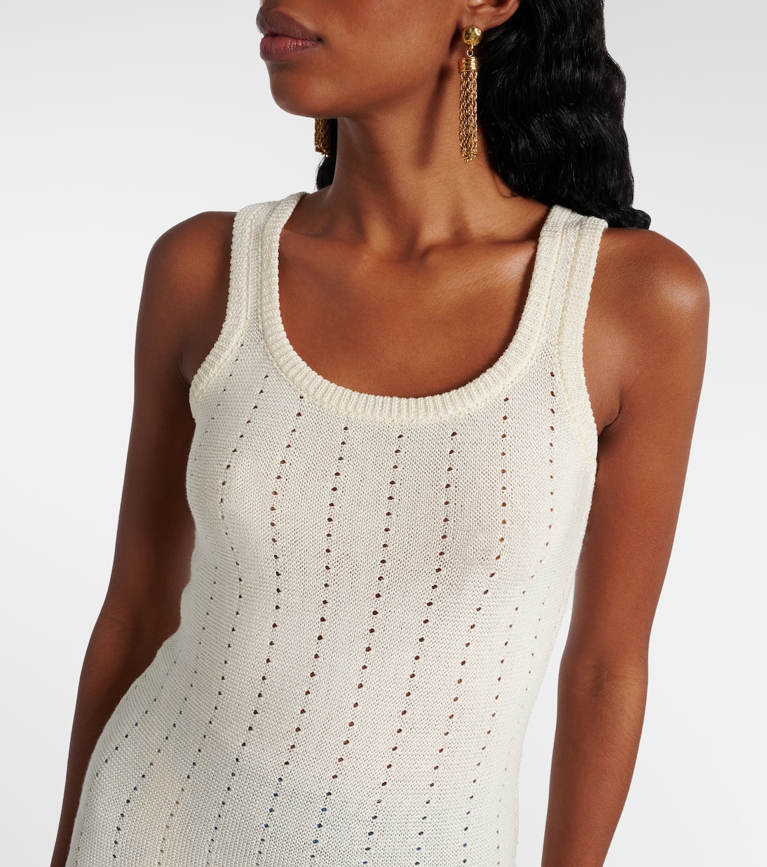 Tank top de pointelle de mezcla de seda | Etro