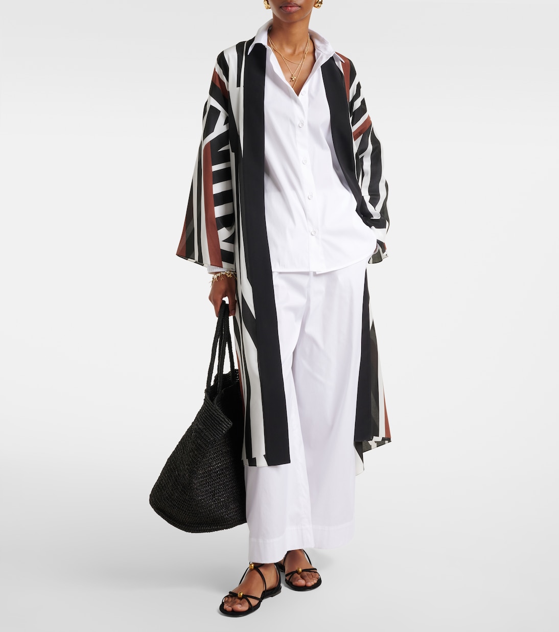 Pantalones anchos Rio en mezcla de algodón | Max Mara