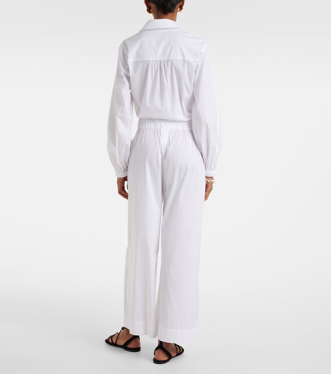 Pantalones anchos Rio en mezcla de algodón | Max Mara