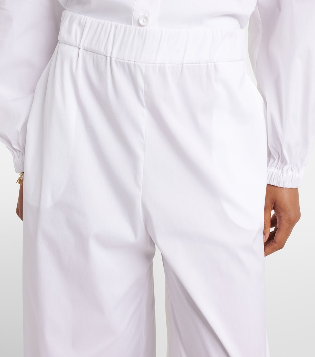 Pantalones anchos Rio en mezcla de algodón | Max Mara