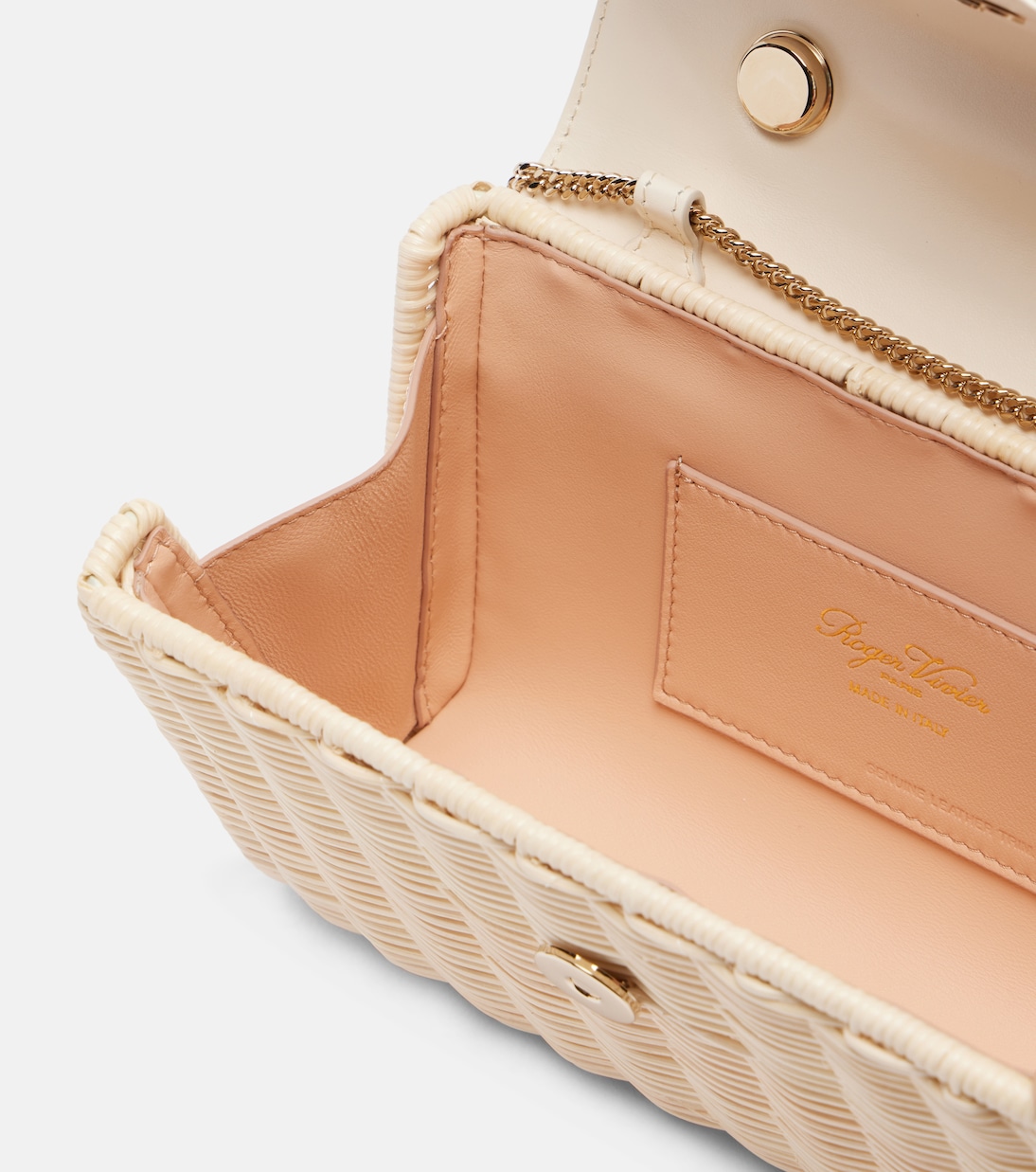 Jewel Efflorescent 미니 라탄 토트 백 | Roger Vivier