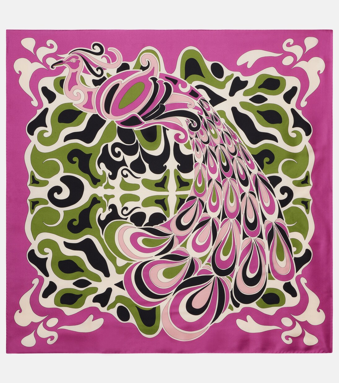 Printed silk twill scarf  | La DoubleJ