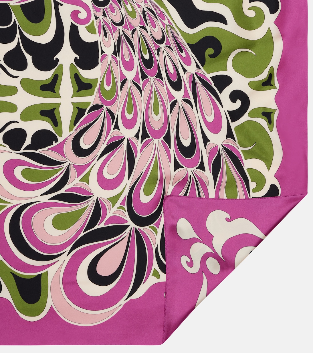 Printed silk twill scarf  | La DoubleJ