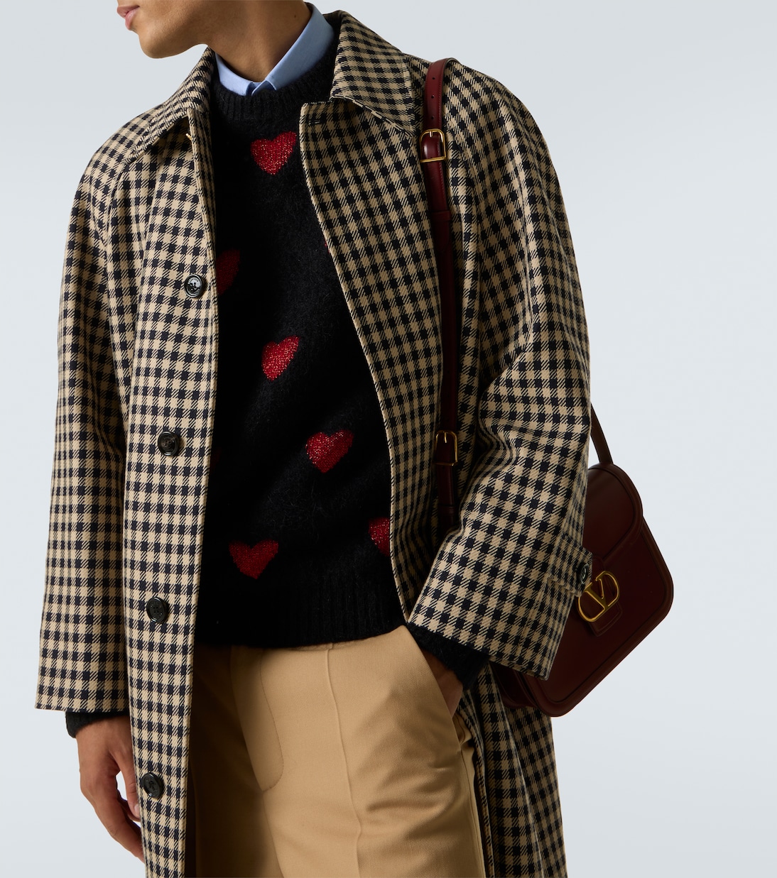Pull en jacquard de laine mélangée | Valentino