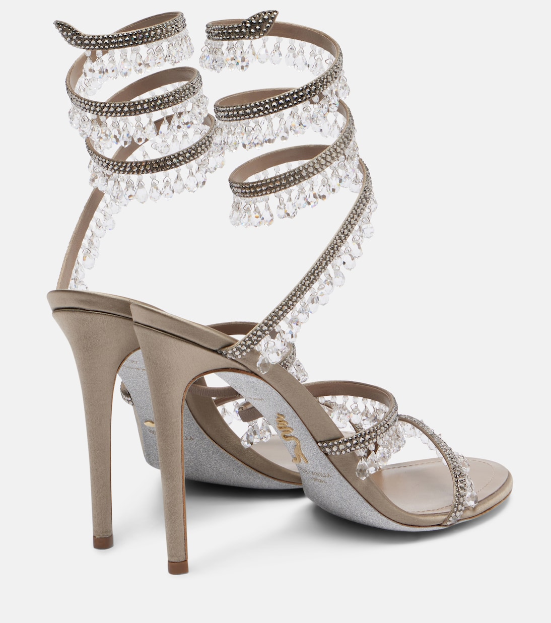 Chandelier 105 embellished satin sandals | Rene Caovilla