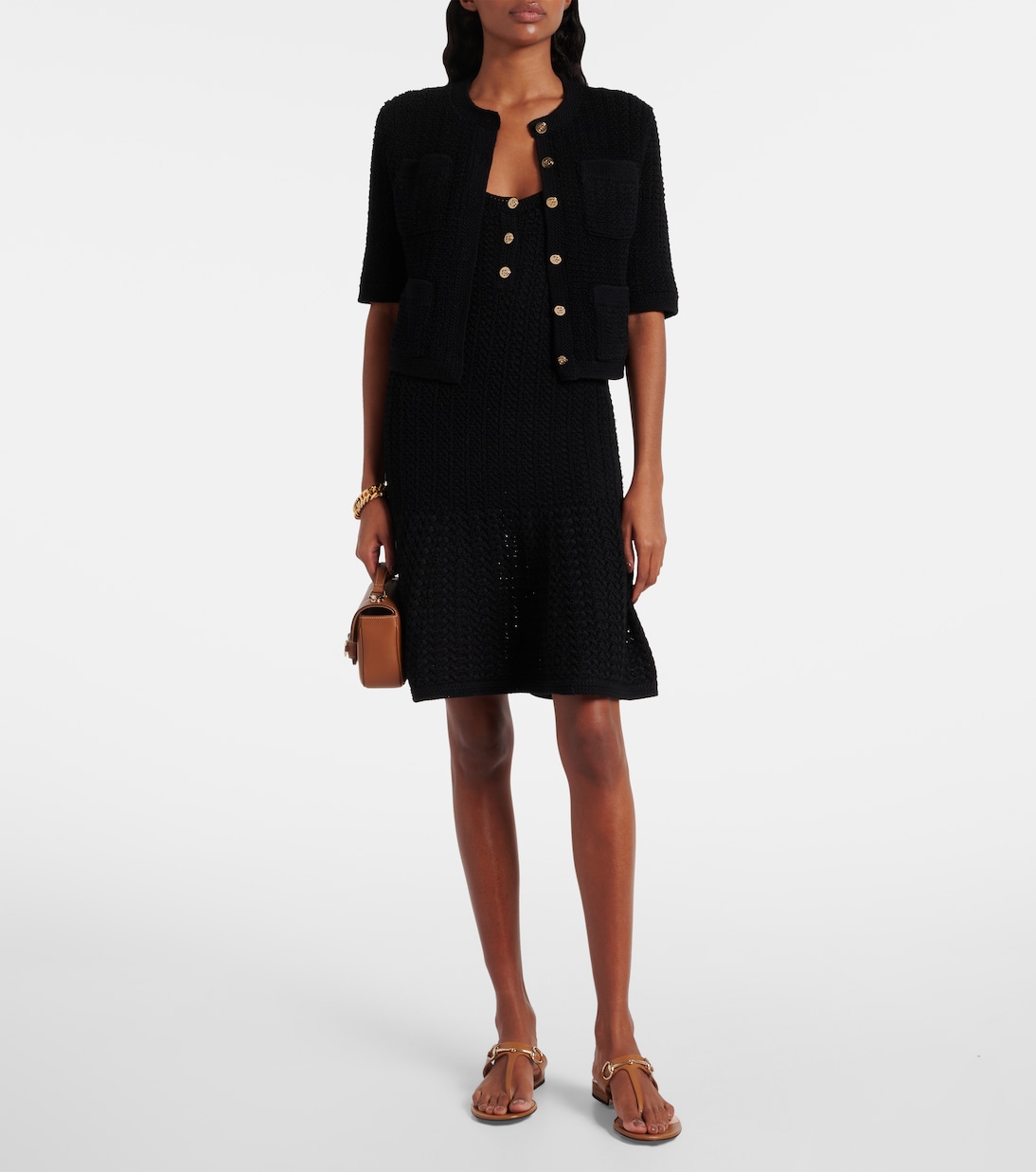 Abito corto in misto cotone | Gucci