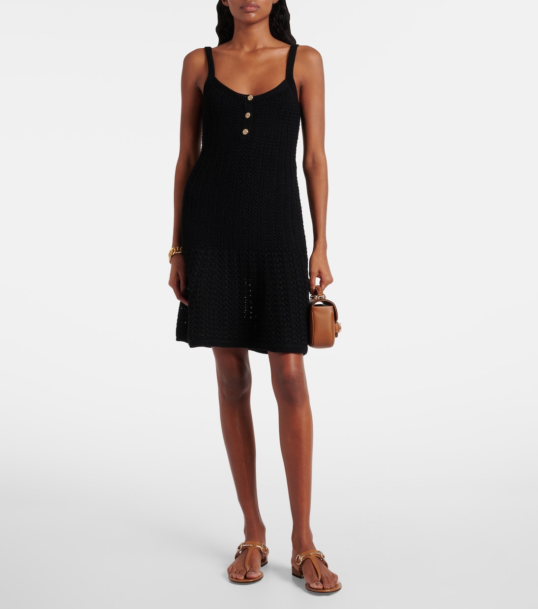 Abito corto in misto cotone | Gucci
