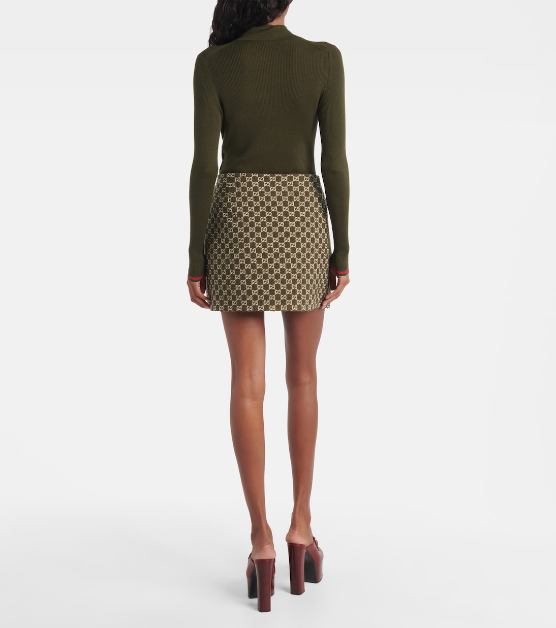 Minifalda de tweed con GG | Gucci