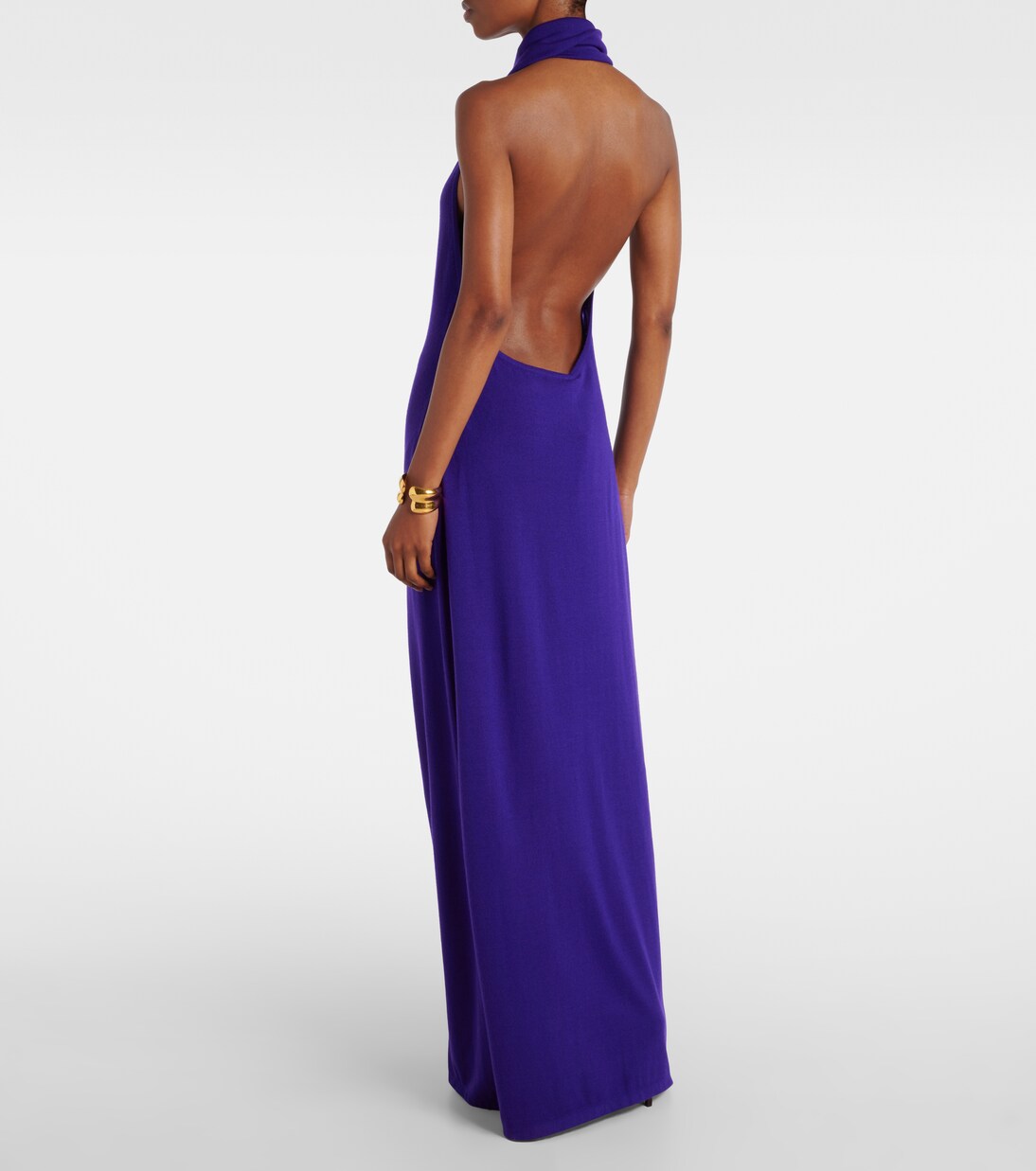 Halterneck cashmere-blend gown | Tom Ford