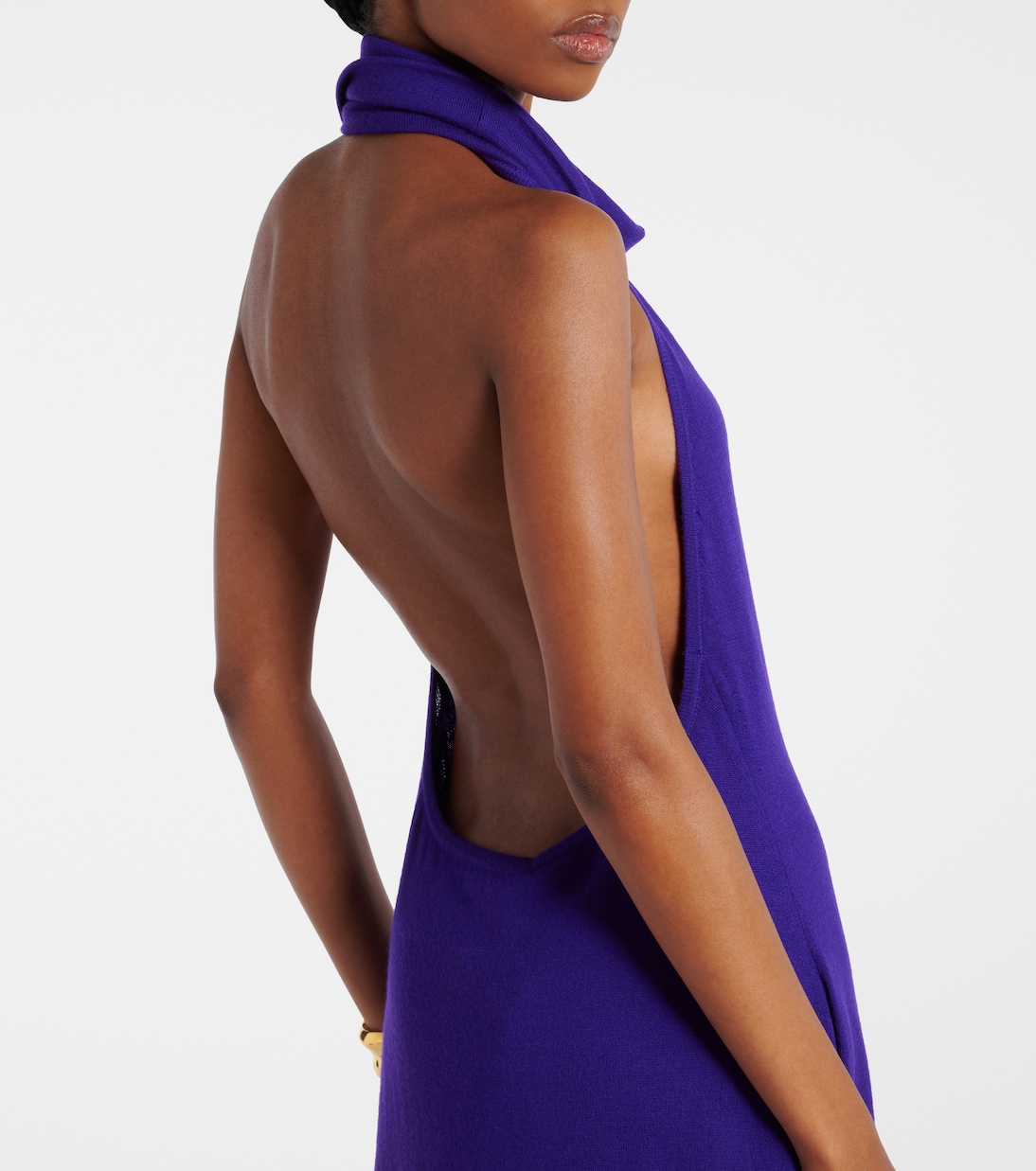Halterneck cashmere-blend gown | Tom Ford