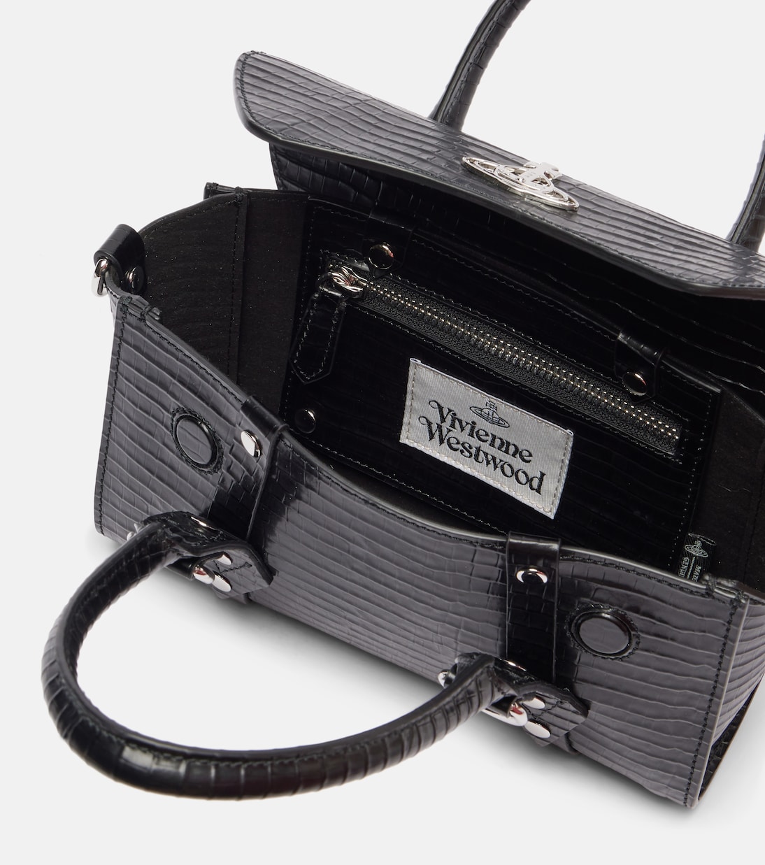 Bettina Mini croc-effect leather tote bag | Vivienne Westwood