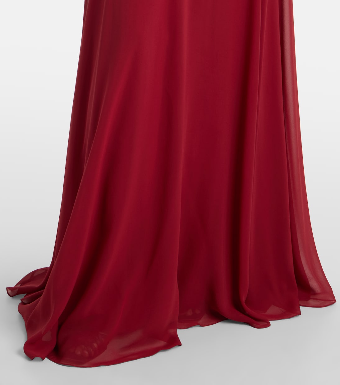 Ruffled silk georgette gown | Elie Saab