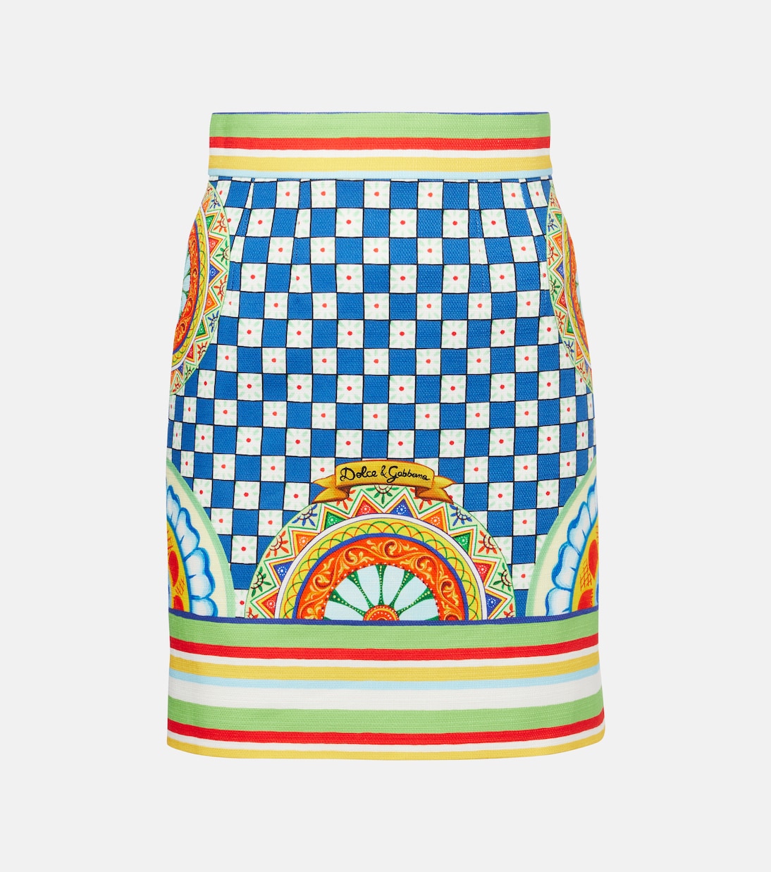 Cotton patterned miniskirt | Dolce&Gabbana