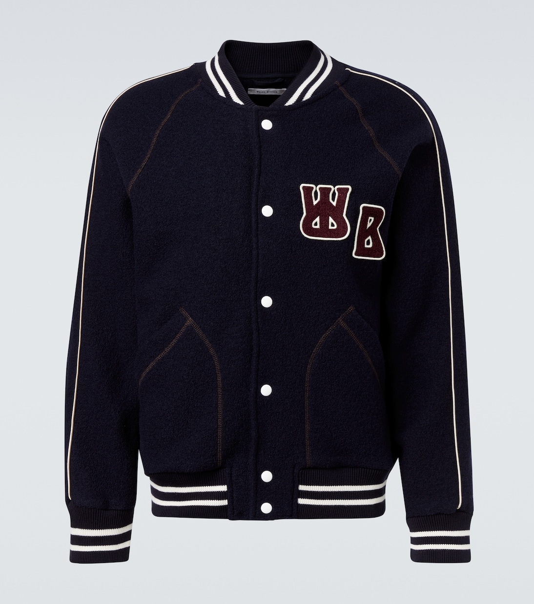 October embroidered wool varsity jacket | Wales Bonner