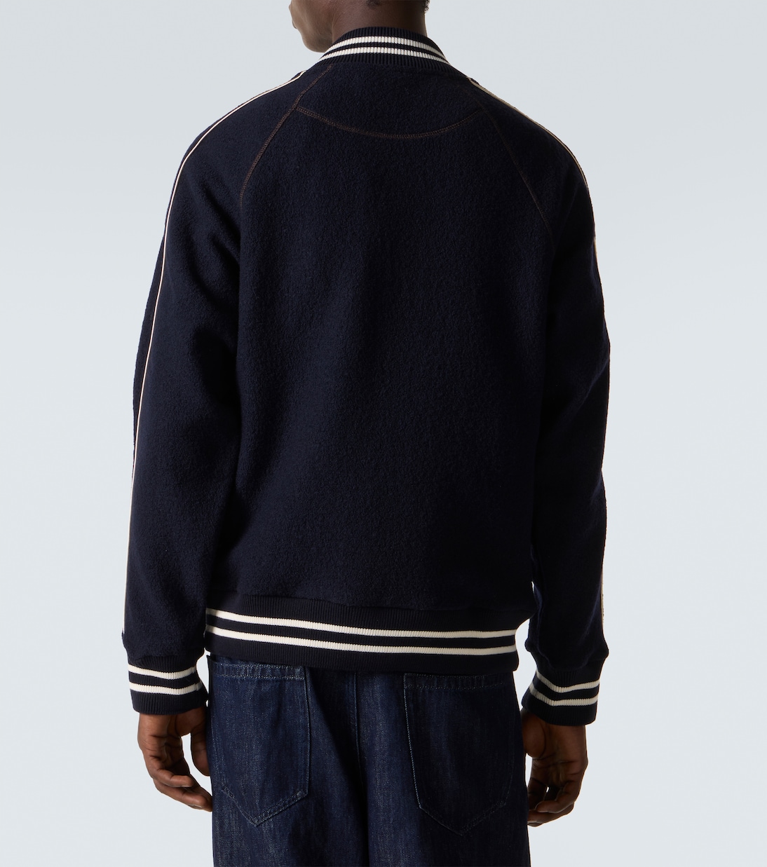 October embroidered wool varsity jacket | Wales Bonner