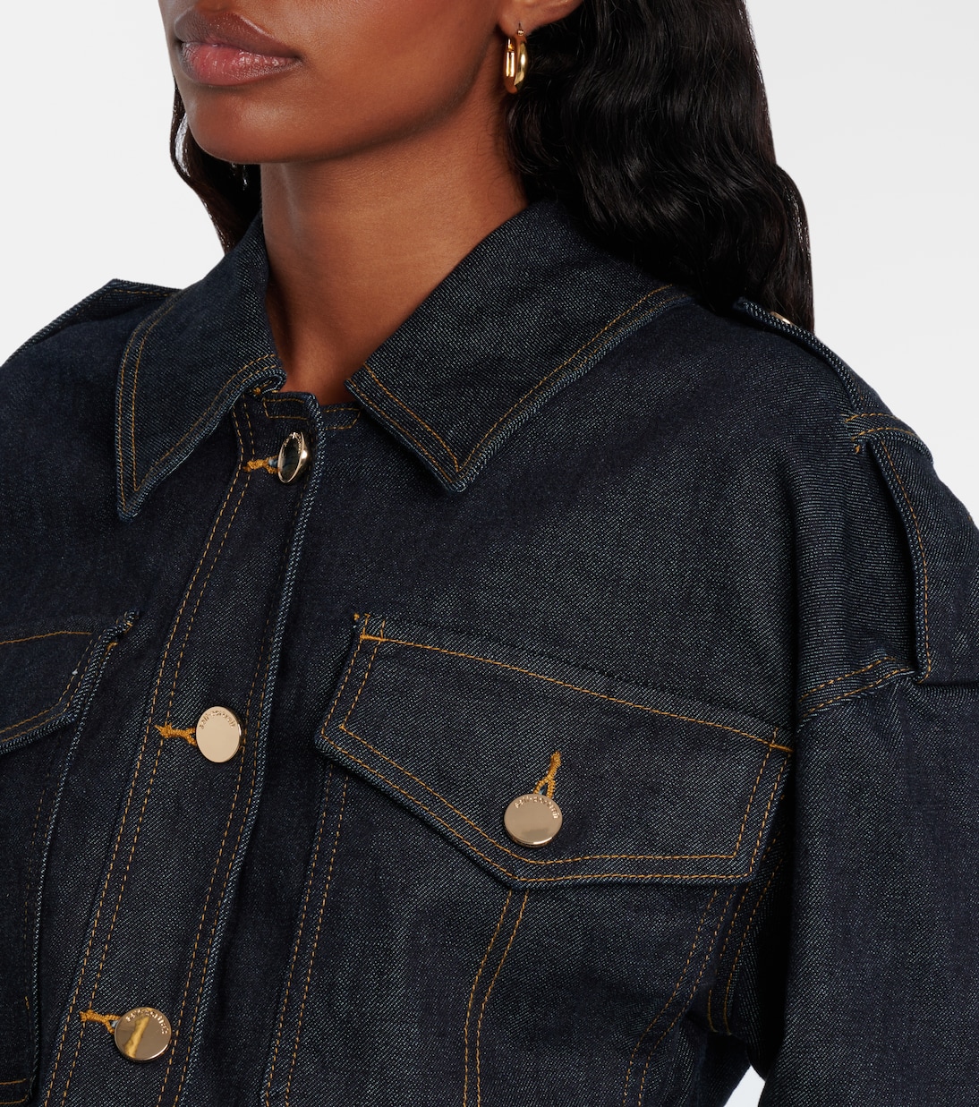 Jumpsuit corta di jeans | Self-Portrait