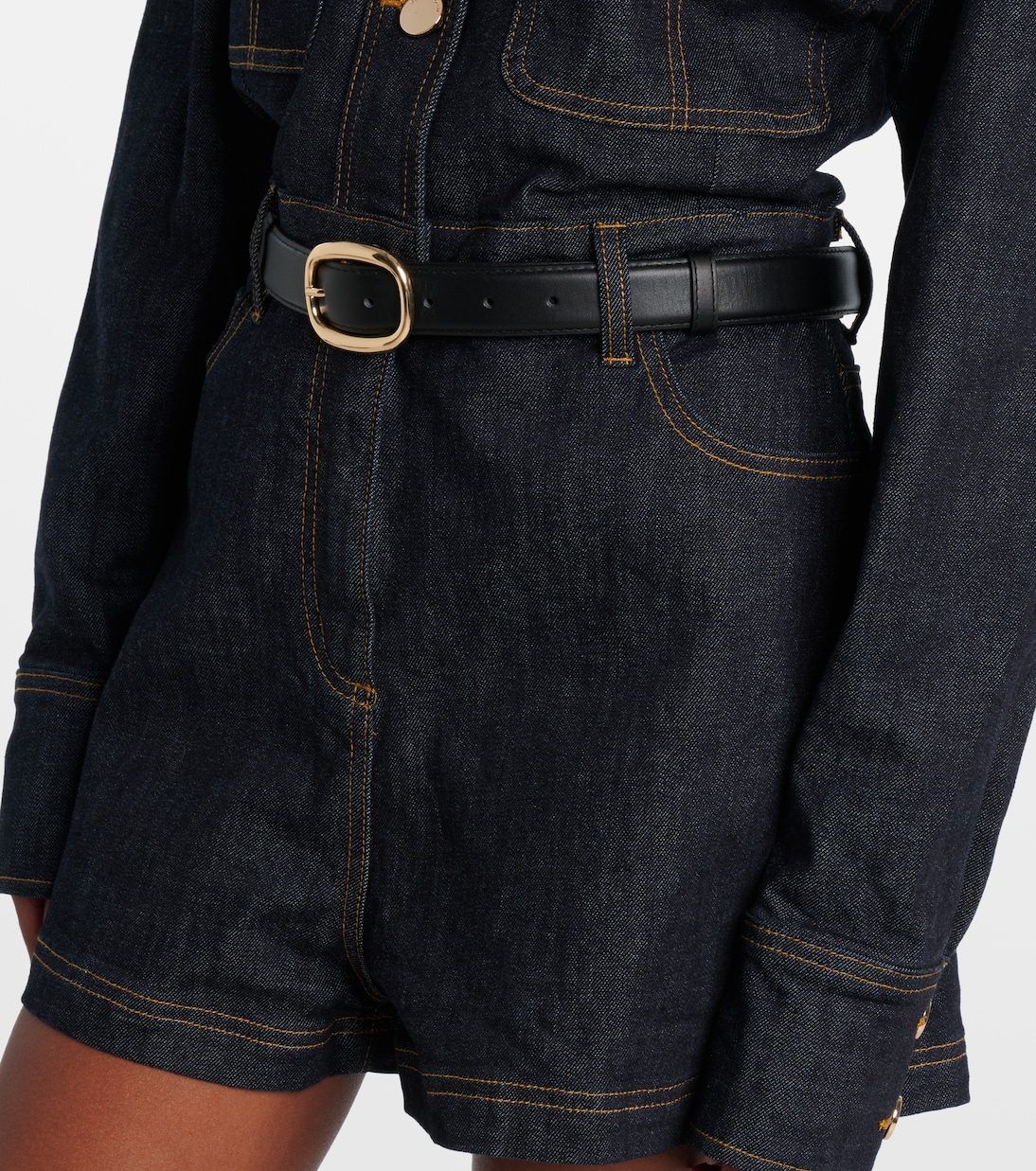 Jumpsuit corta di jeans | Self-Portrait