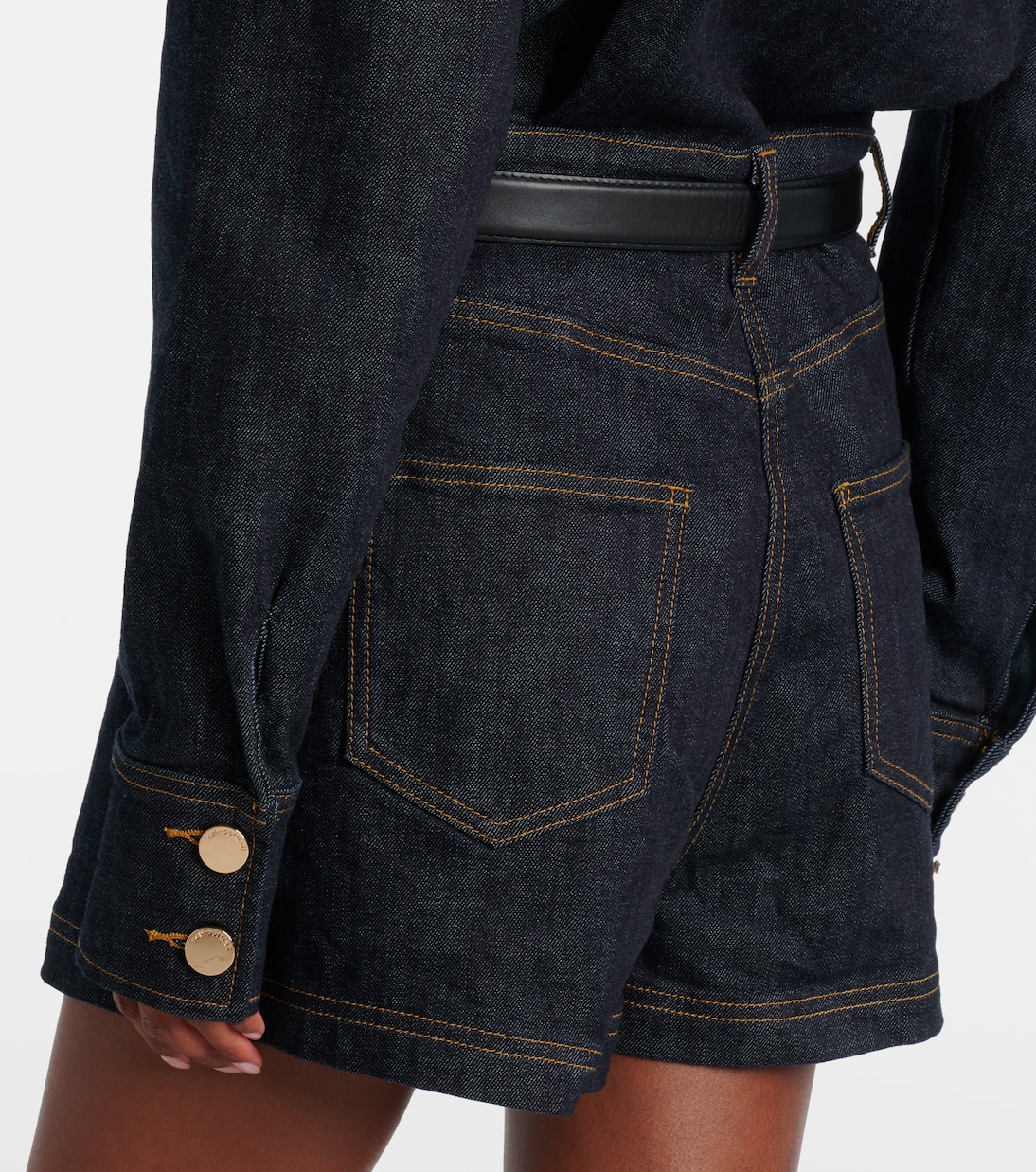 Jumpsuit corta di jeans | Self-Portrait