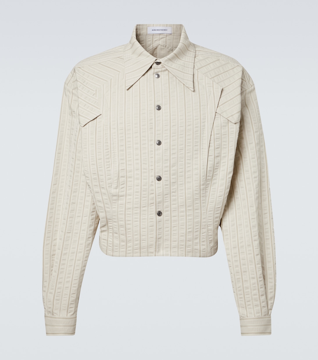 Camicia cropped Kraner in cotone a righe | Kiko Kostadinov