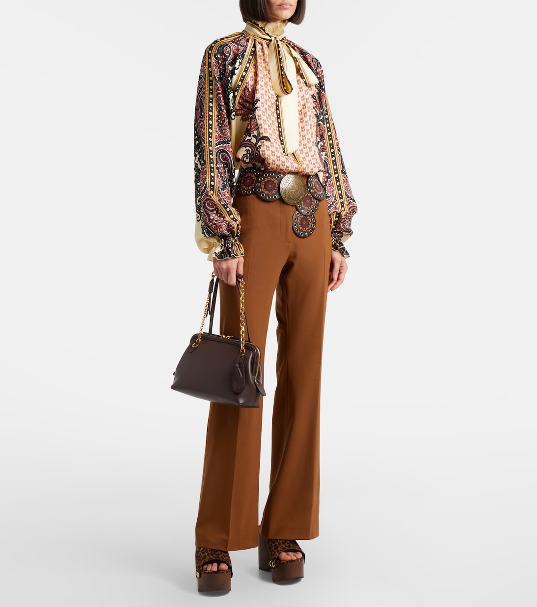 Leather shoulder bag | Etro