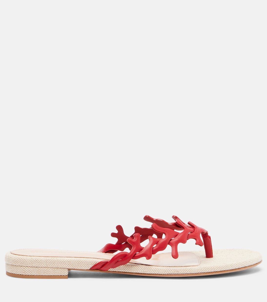 Canvas and leather thong sandals | Gianvito Rossi