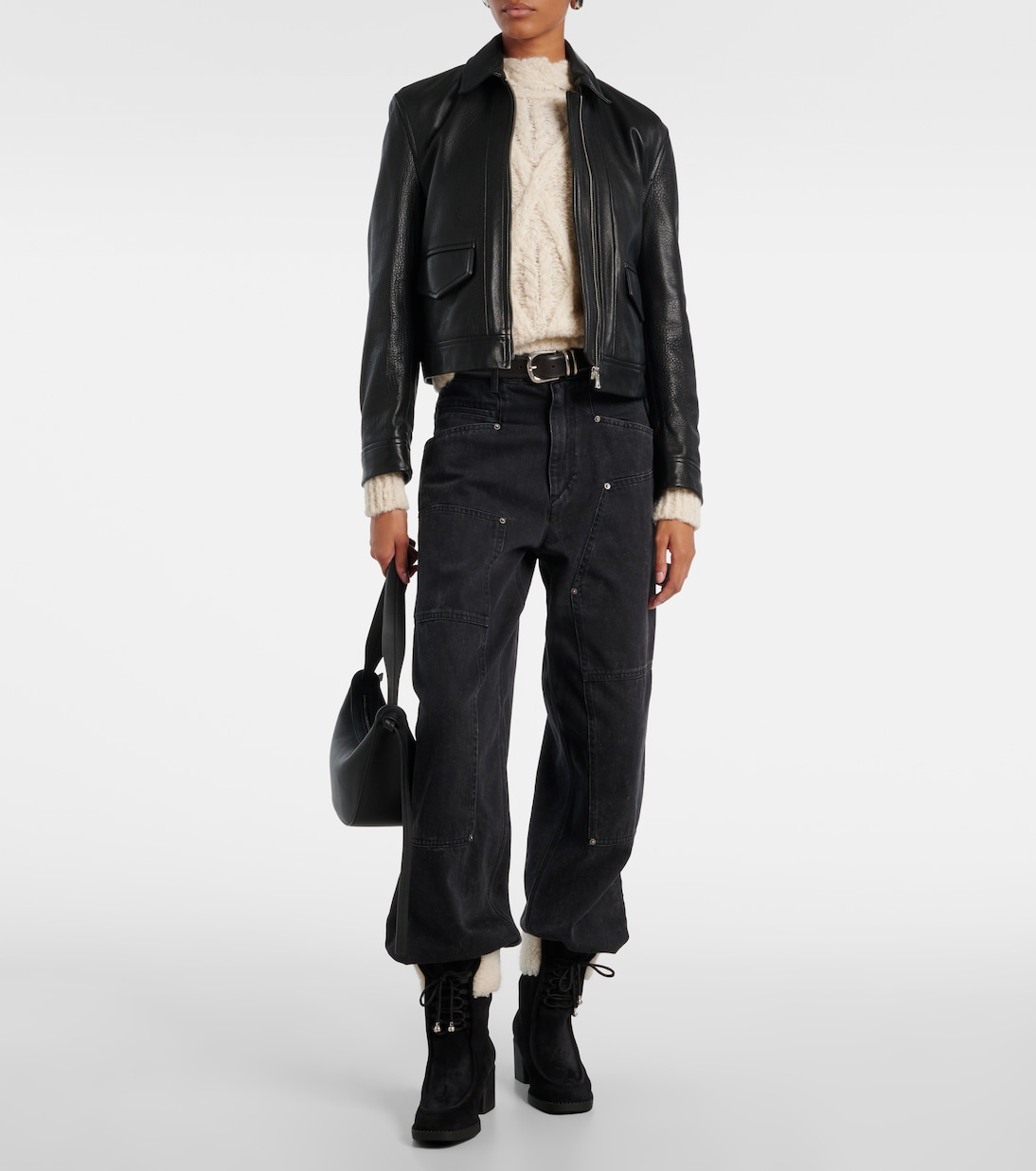 Hali 60 shearling-trimmed suede ankle boots | Jimmy Choo