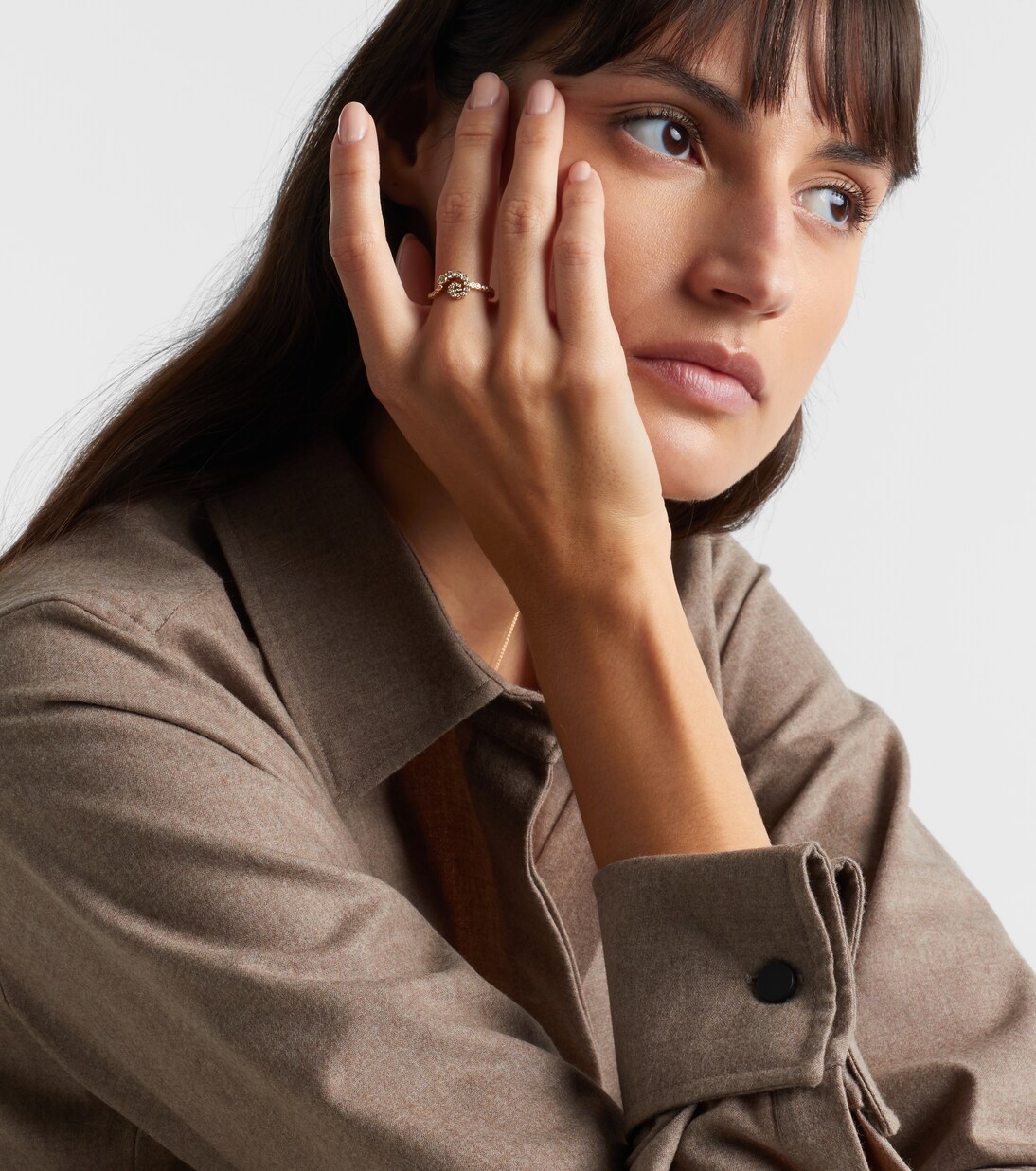Rêve Escargot 18kt gold ring with diamonds  | Sophie Bille Brahe