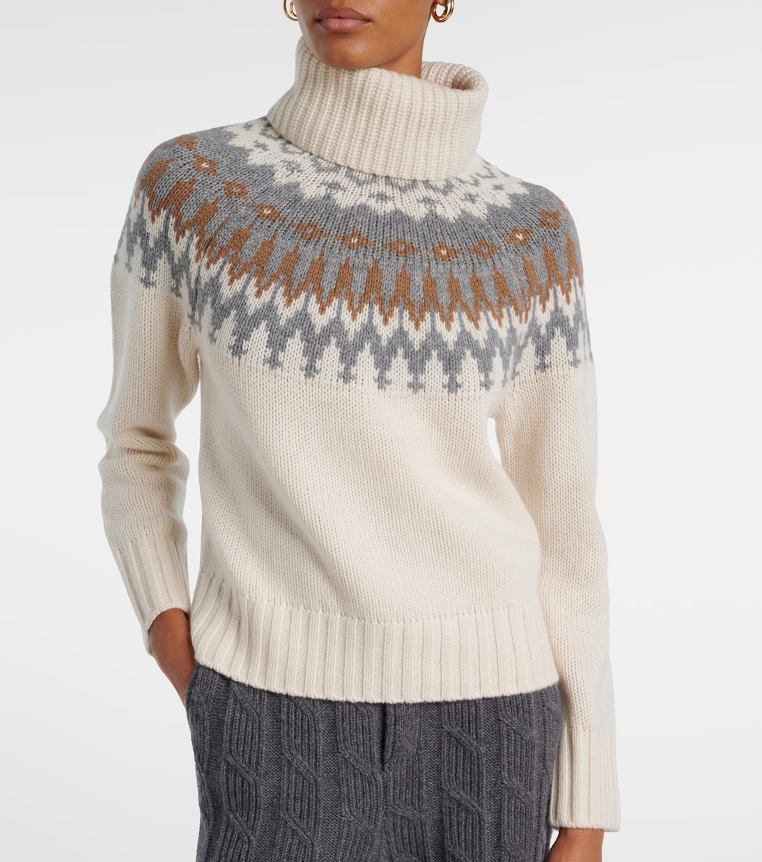 Pull Ingrid en jacquard de cachemire | Bogner