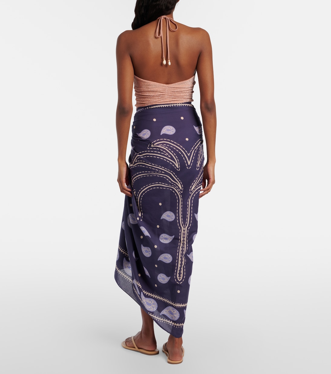 Printed cotton beach cover-up | Johanna Ortiz