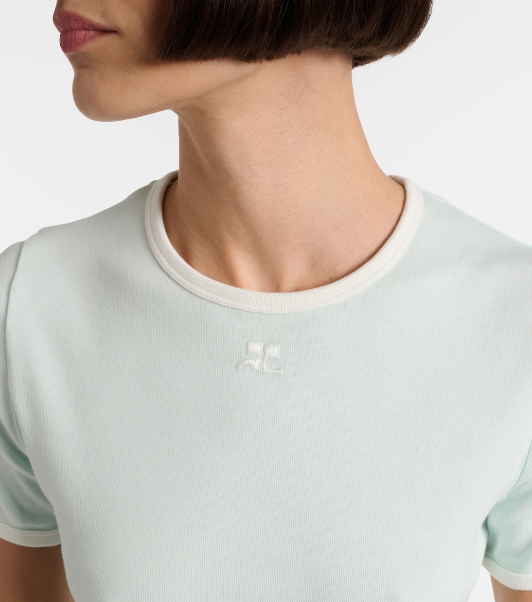 Signature logo cotton T-shirt | Courrèges