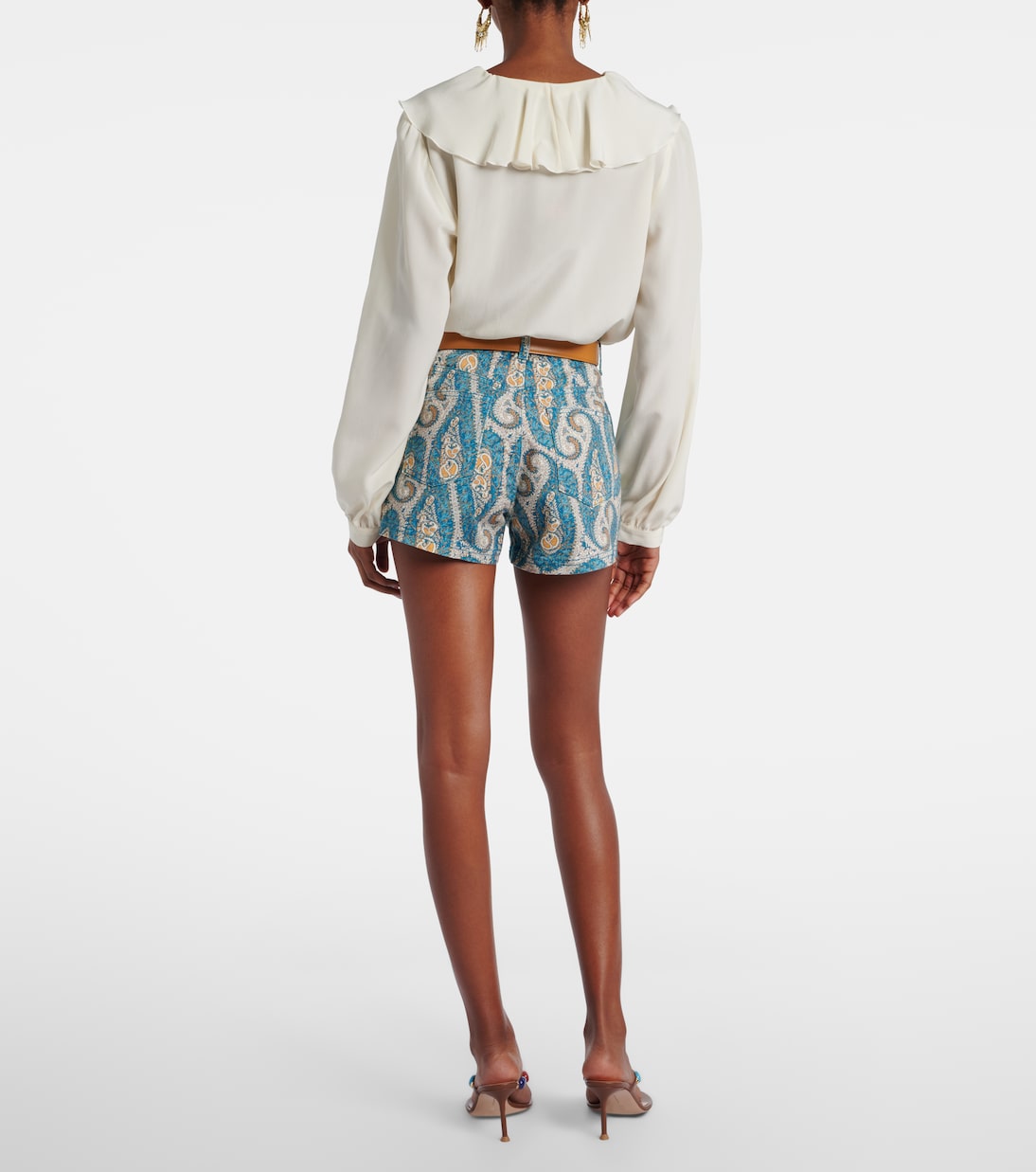 Paisley denim shorts | Etro