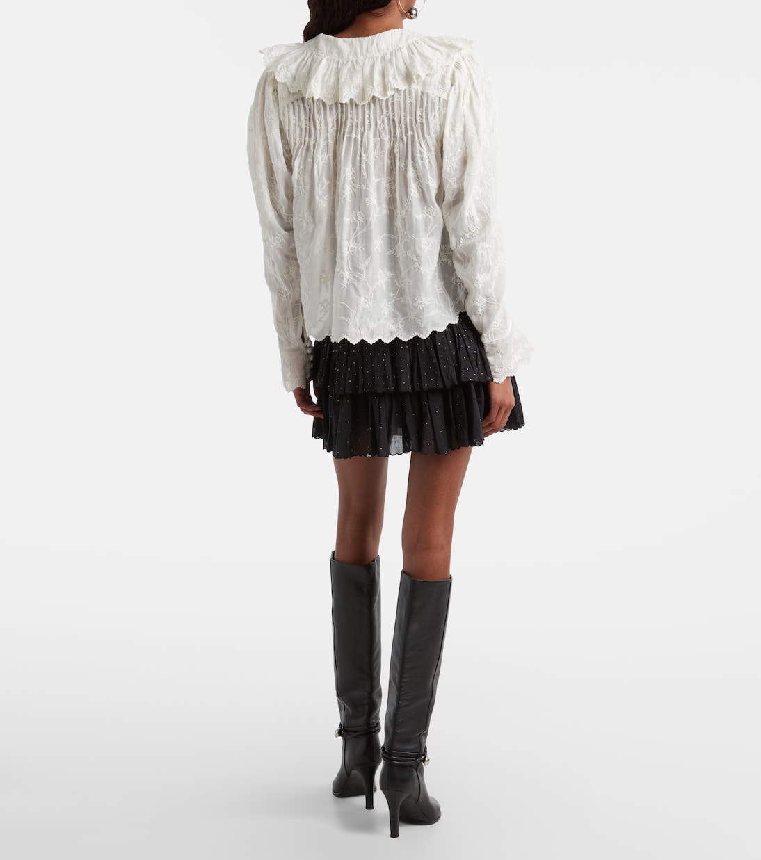 Gonna midi in cotone a pois | Marant Etoile