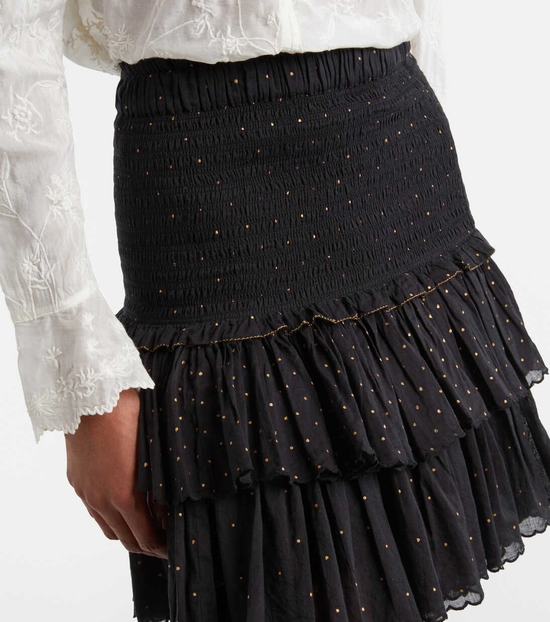 Gonna midi in cotone a pois | Marant Etoile