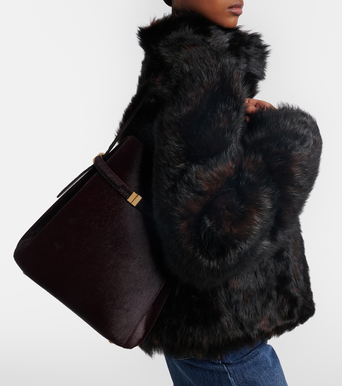 Calf hair bucket bag | Toteme