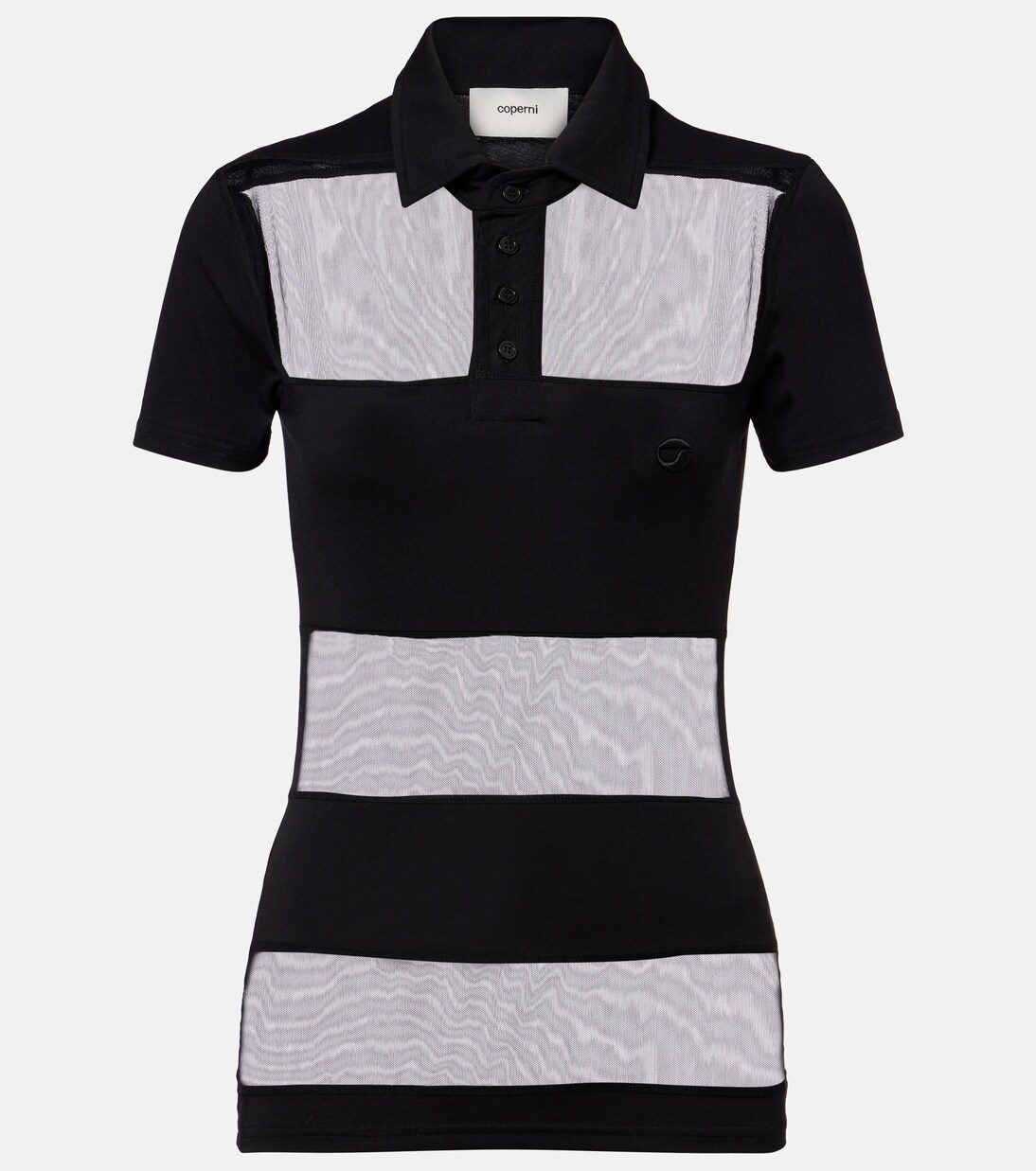 Paneled cotton-blend crop top | Coperni