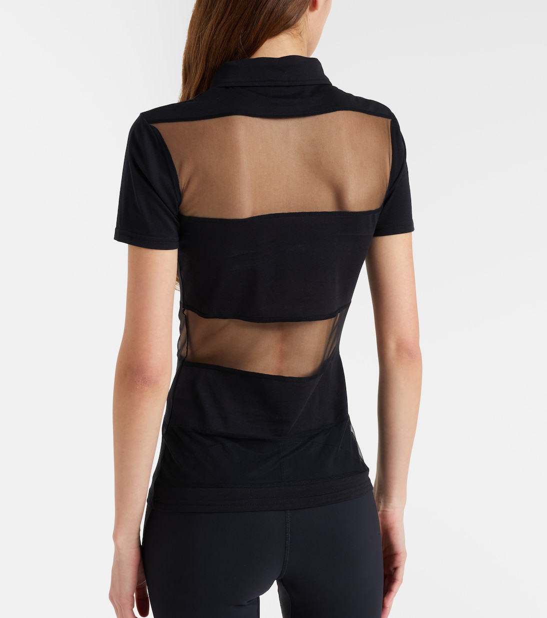 Paneled cotton-blend crop top | Coperni