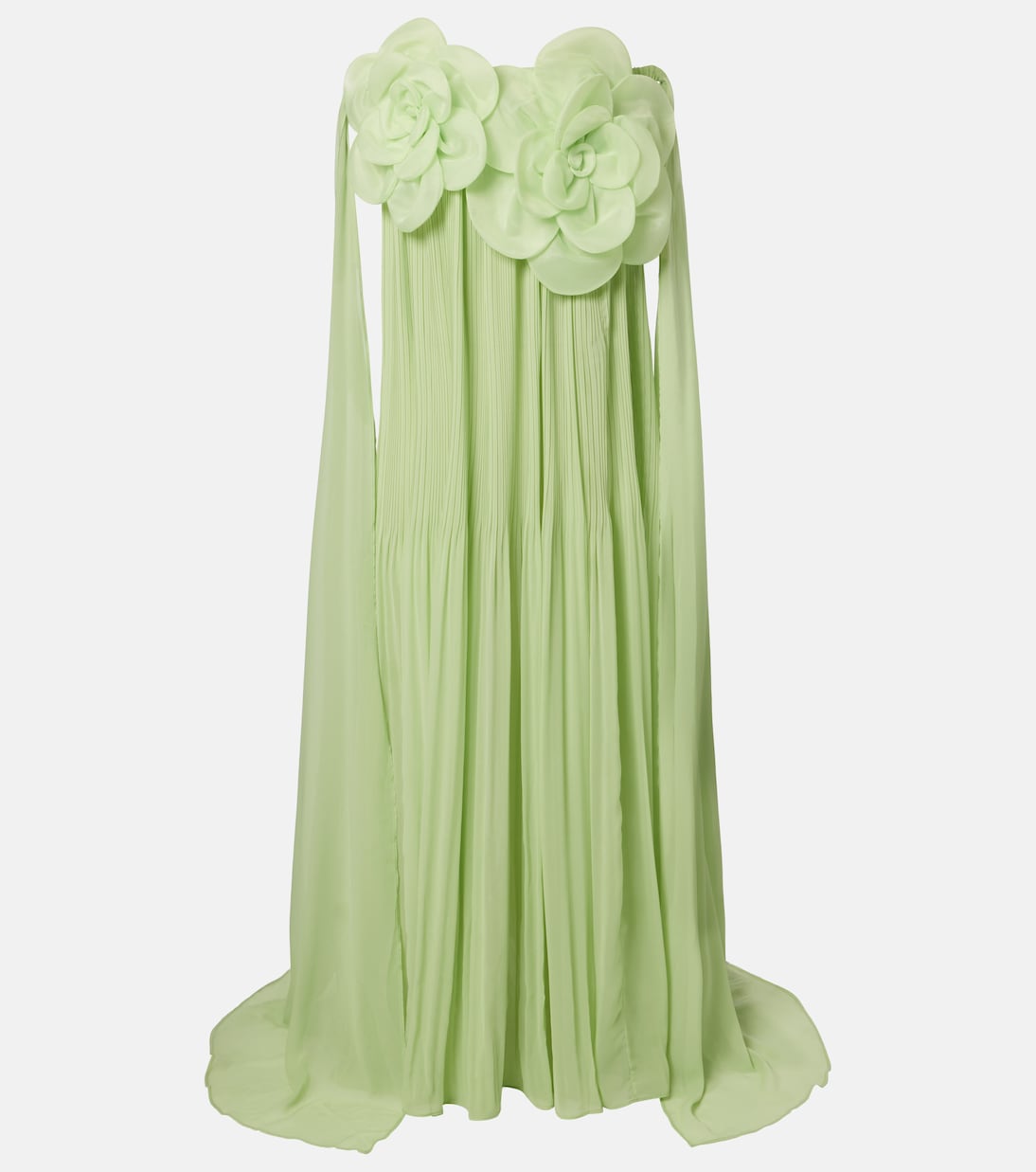 Jaclyn floral-appliqué bustier gown | Leo Lin