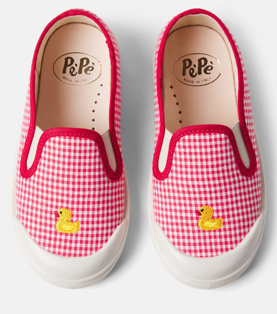 Checked embroidered slip-on sneakers | PèPè