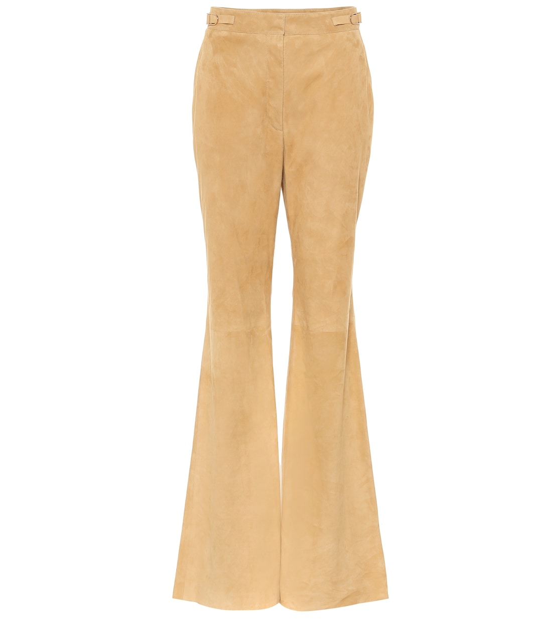 Pantalon évasé Vesta à taille haute en daim | Gabriela Hearst