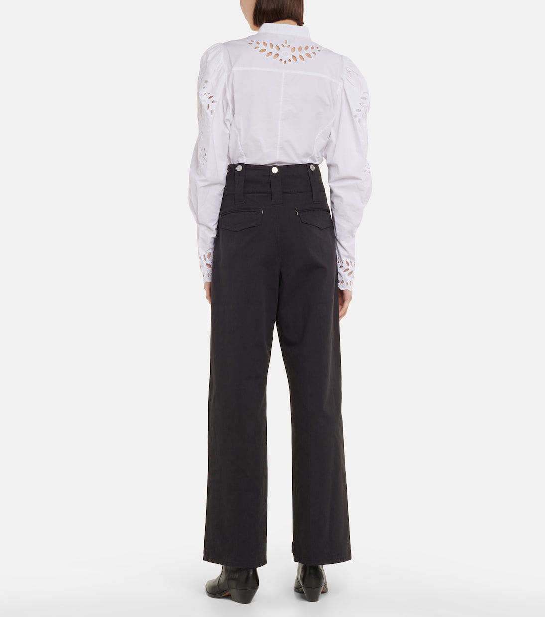 Pantalon Darlena à taille haute en coton | Isabel Marant