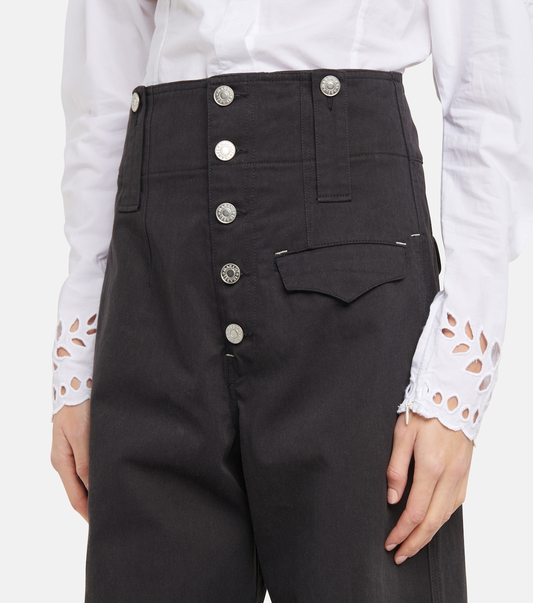 Pantalon Darlena à taille haute en coton | Isabel Marant